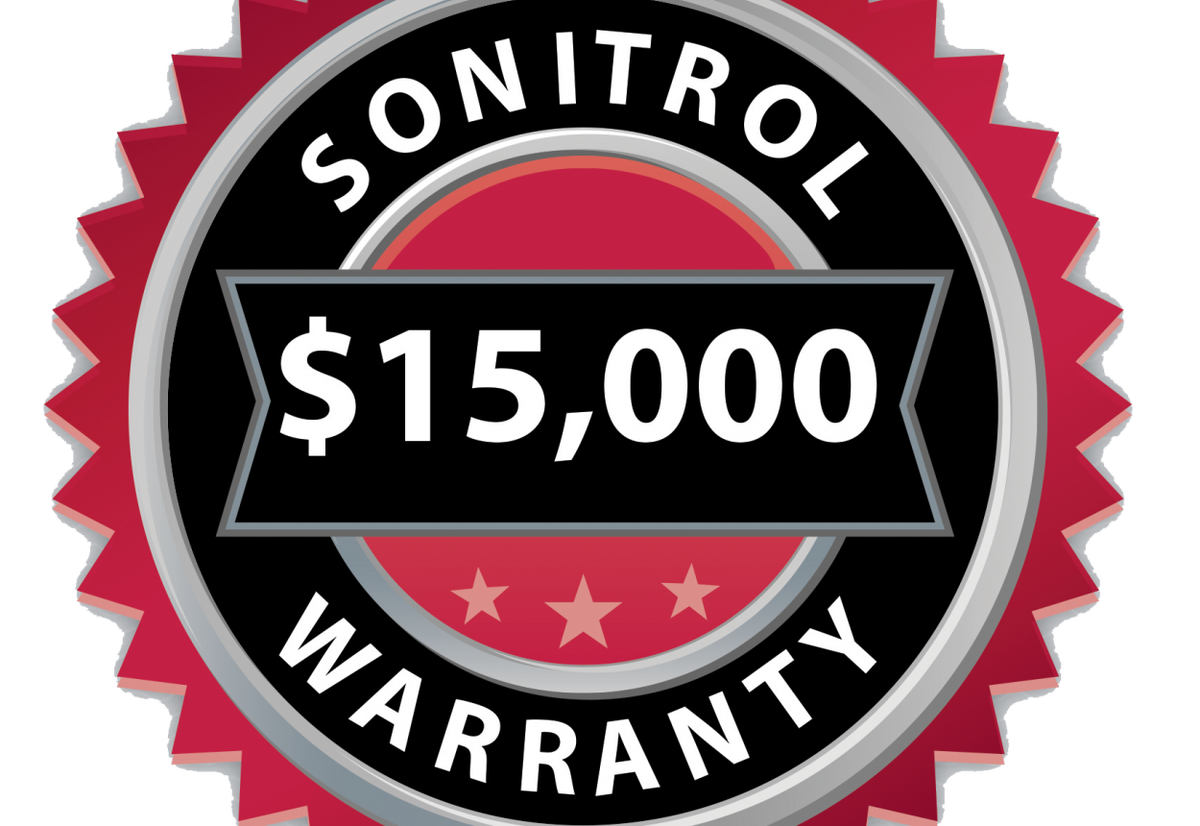 Sonitrol $15,000 Warranty badge